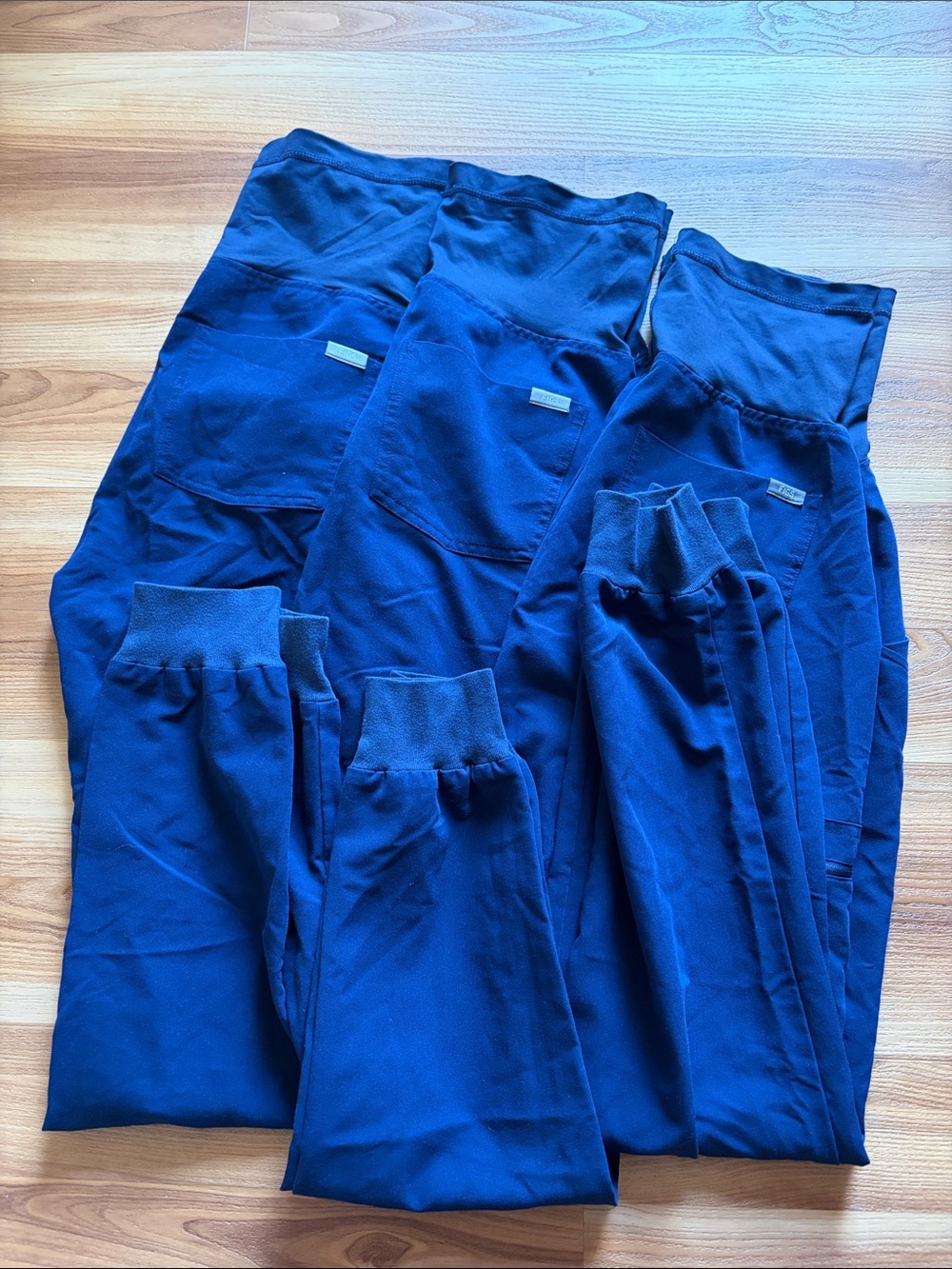 BUNDLE 3 Zamora Maternity Jogger Pants Scrubs Figs Navy Blue